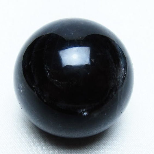 黒水晶 丸玉 34mm モリオン スフィア 置物 一点物 141-8127