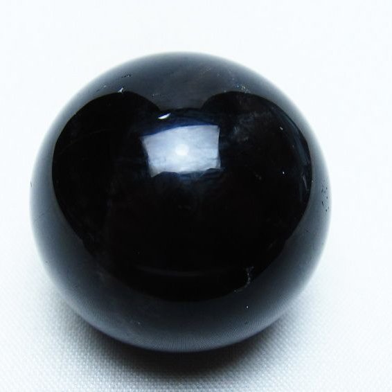 黒水晶 丸玉 34mm モリオン スフィア 置物 一点物 141-8128