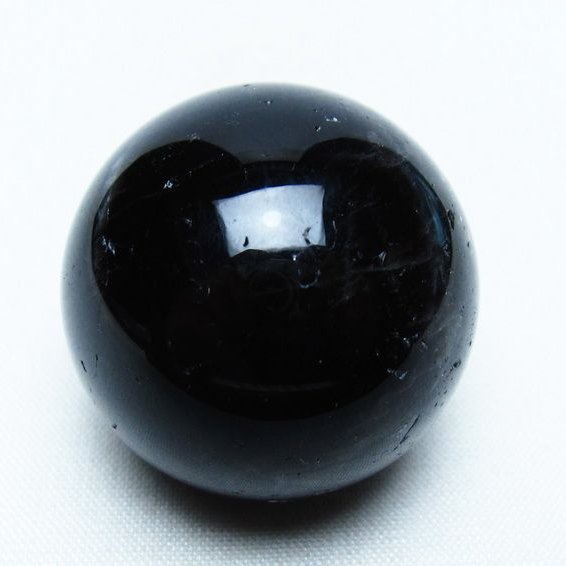 黒水晶 丸玉 34mm モリオン スフィア 置物 一点物 141-8129