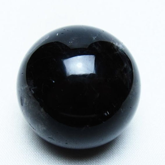 黒水晶 丸玉 34mm モリオン スフィア 置物 一点物 141-8132