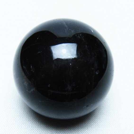 黒水晶 丸玉 34mm モリオン スフィア 置物 一点物 141-8137