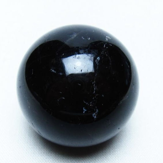黒水晶 丸玉 34mm モリオン スフィア 置物 一点物 141-8139