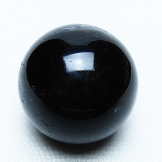黒水晶 丸玉 34mm モリオン スフィア 置物 一点物 141-8140