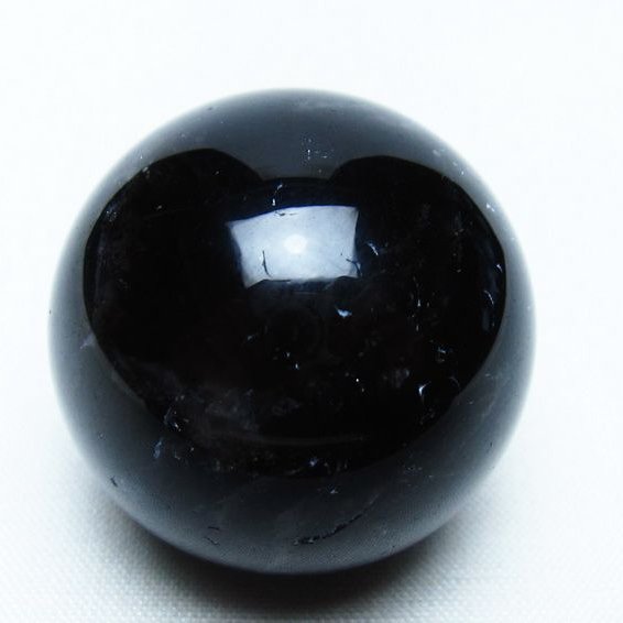 黒水晶 丸玉 34mm モリオン スフィア 置物 一点物 141-8141