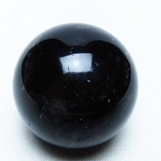 黒水晶 丸玉 34mm モリオン スフィア 置物 一点物 141-8141