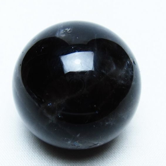 黒水晶 丸玉 34mm モリオン スフィア 置物 一点物 141-8143