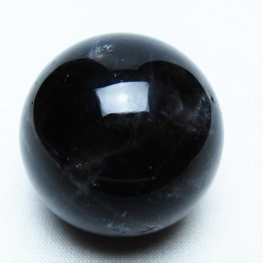 黒水晶 丸玉 34mm モリオン スフィア 置物 一点物 141-8143