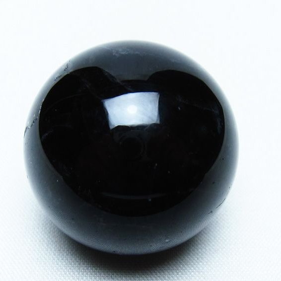 黒水晶 丸玉 34mm モリオン スフィア 置物 一点物 141-8144
