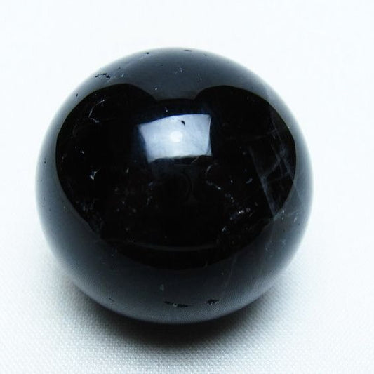 黒水晶 丸玉 34mm モリオン スフィア 置物 一点物 141-8149