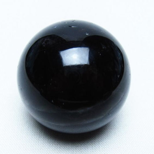 黒水晶 丸玉 34mm モリオン スフィア 置物 一点物 141-8150