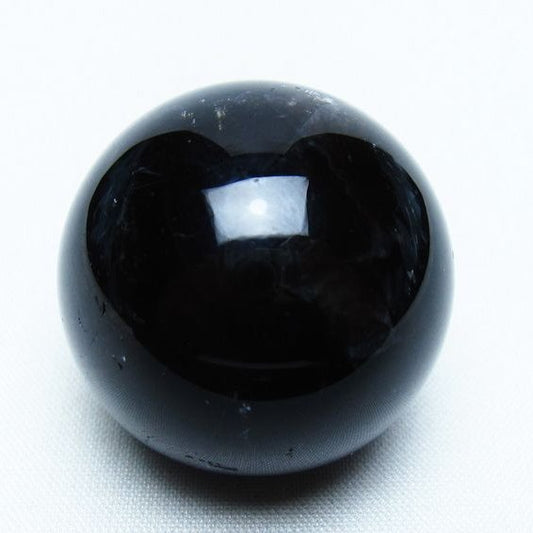黒水晶 丸玉 34mm モリオン スフィア 置物 一点物 141-8151