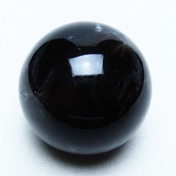 黒水晶 丸玉 34mm モリオン スフィア 置物 一点物 141-8152