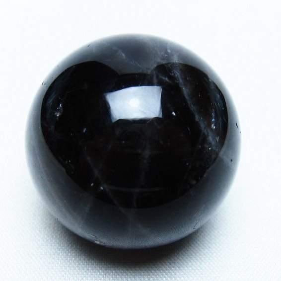 黒水晶 丸玉 34mm モリオン スフィア 置物 一点物 141-8153