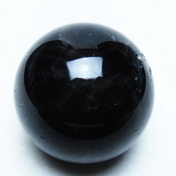 黒水晶 丸玉 34mm モリオン スフィア 置物 一点物 141-8154
