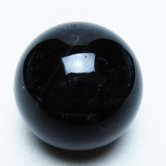 黒水晶 丸玉 34mm モリオン スフィア 置物 一点物 141-8155