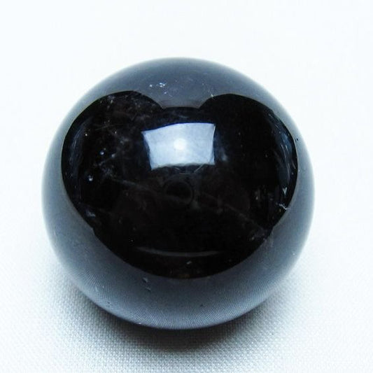 黒水晶 丸玉 34mm モリオン スフィア 置物 一点物 141-8156
