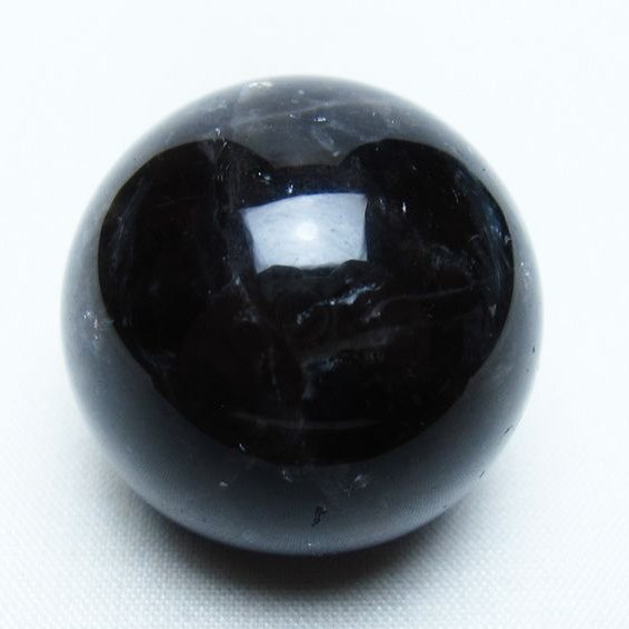 黒水晶 丸玉 34mm モリオン スフィア 置物 一点物 141-8158