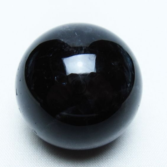 黒水晶 丸玉 34mm モリオン スフィア 置物 一点物 141-8159