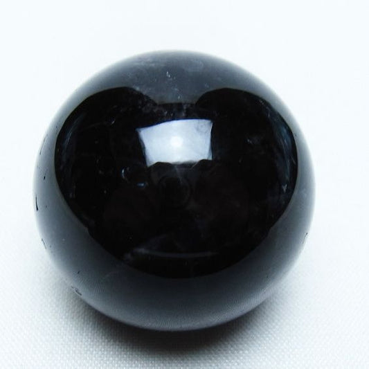 黒水晶 丸玉 34mm モリオン スフィア 置物 一点物 141-8159