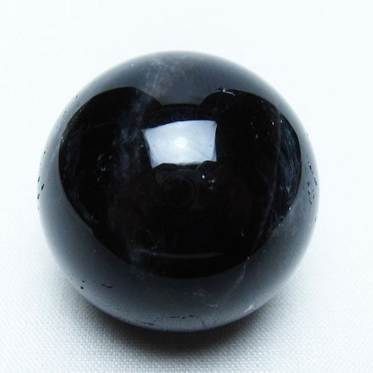 黒水晶 丸玉 34mm モリオン スフィア 置物 一点物 141-8163