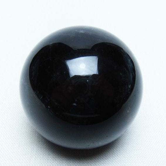黒水晶 丸玉 34mm モリオン スフィア 置物 一点物 141-8164