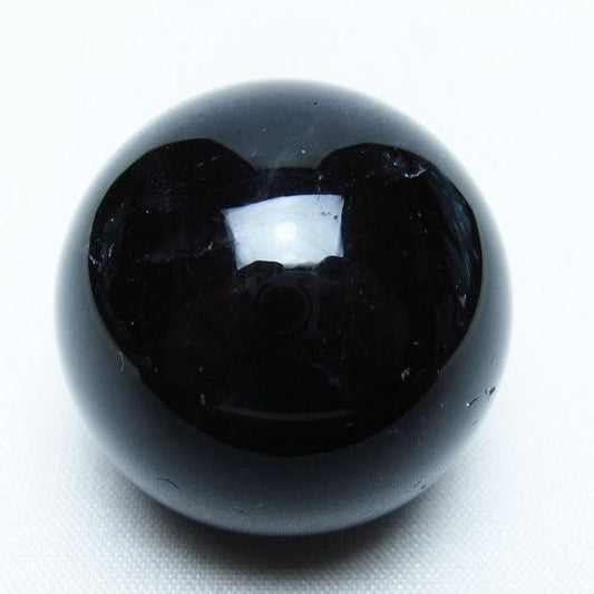 黒水晶 丸玉 34mm モリオン スフィア 置物 一点物 141-8165