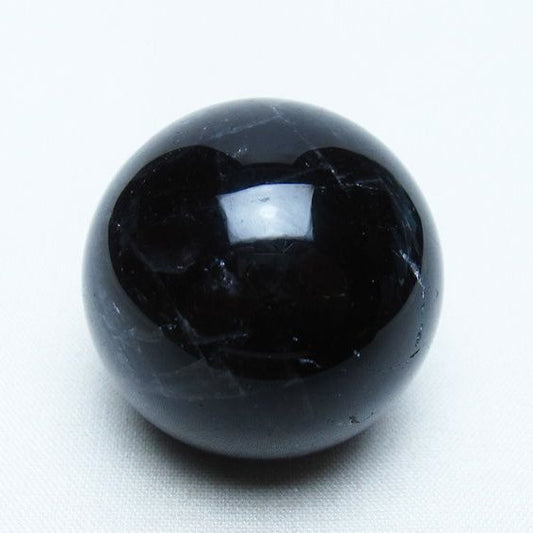 黒水晶 丸玉 36mm モリオン スフィア 置物 一点物 141-8166