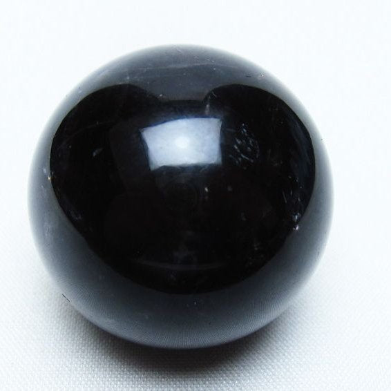 黒水晶 丸玉 36mm モリオン スフィア 置物 一点物 141-8177