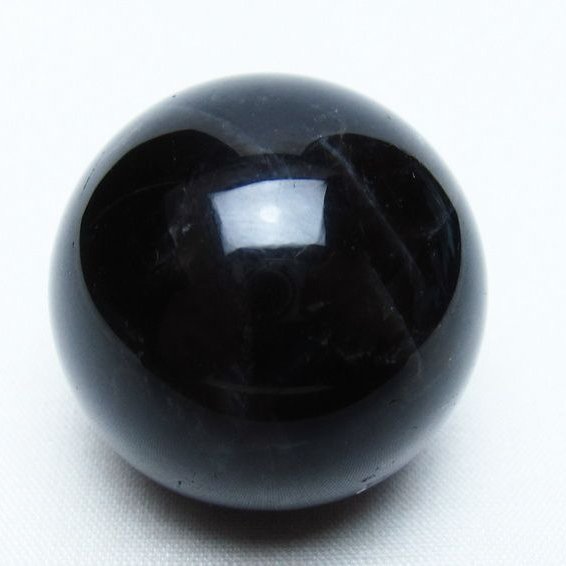 黒水晶 丸玉 36mm モリオン スフィア 置物 一点物 141-8180