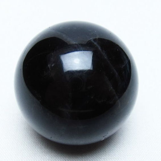 黒水晶 丸玉 36mm モリオン スフィア 置物 一点物 141-8180