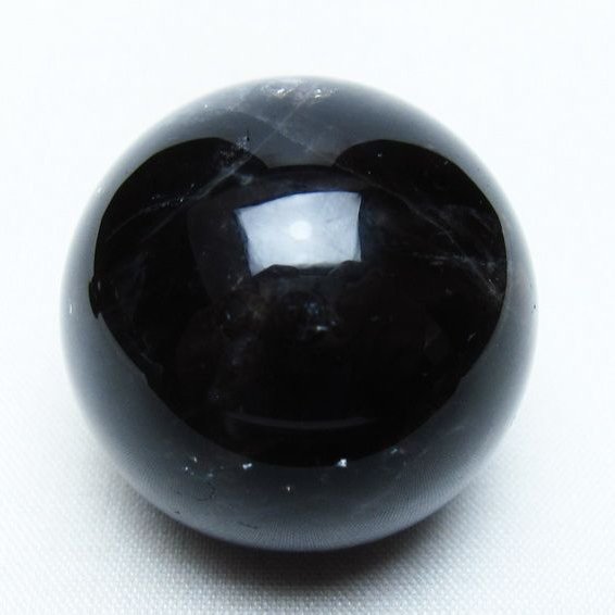 黒水晶 丸玉 35mm モリオン スフィア 置物 一点物 141-8195