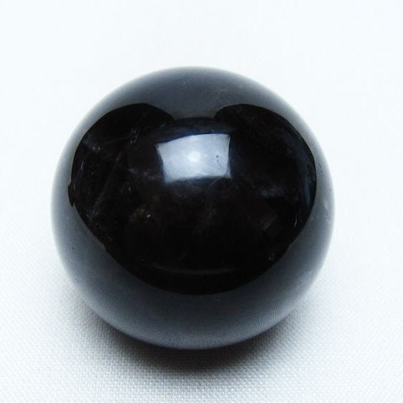 黒水晶 丸玉 34mm モリオン スフィア 置物 一点物 141-8220