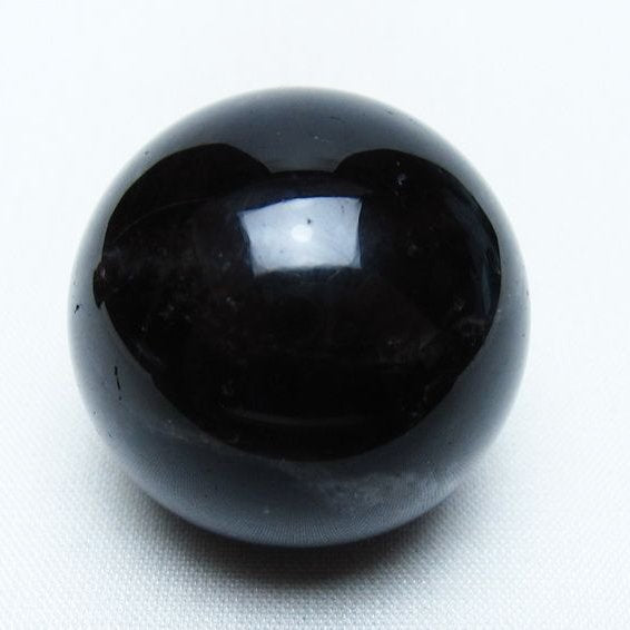 黒水晶 丸玉 34mm モリオン スフィア 置物 一点物 141-8221