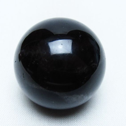 黒水晶 丸玉 34mm モリオン スフィア 置物 一点物 141-8221