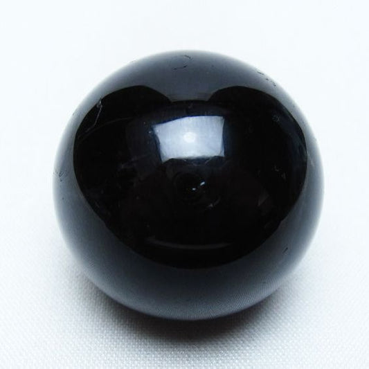 黒水晶 丸玉 34mm モリオン スフィア 置物 一点物 141-8223