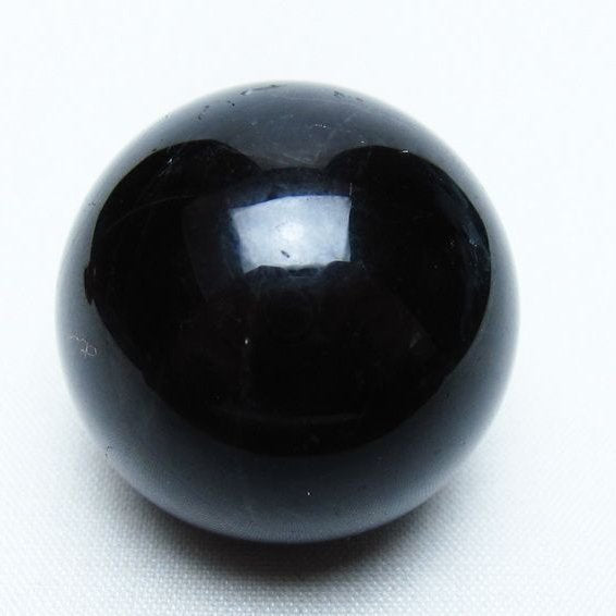 黒水晶 丸玉 34mm モリオン スフィア 置物 一点物 141-8224