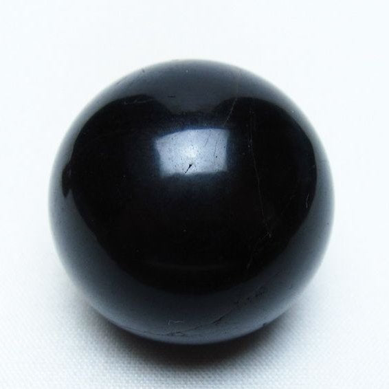 黒水晶 丸玉 34mm モリオン スフィア 置物 一点物 141-8226