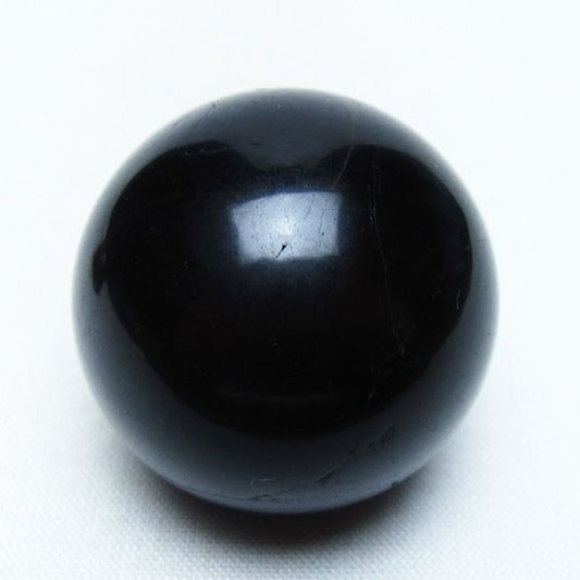 黒水晶 丸玉 34mm モリオン スフィア 置物 一点物 141-8226