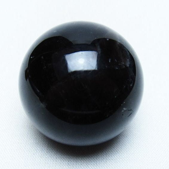 黒水晶 丸玉 34mm モリオン スフィア 置物 一点物 141-8227