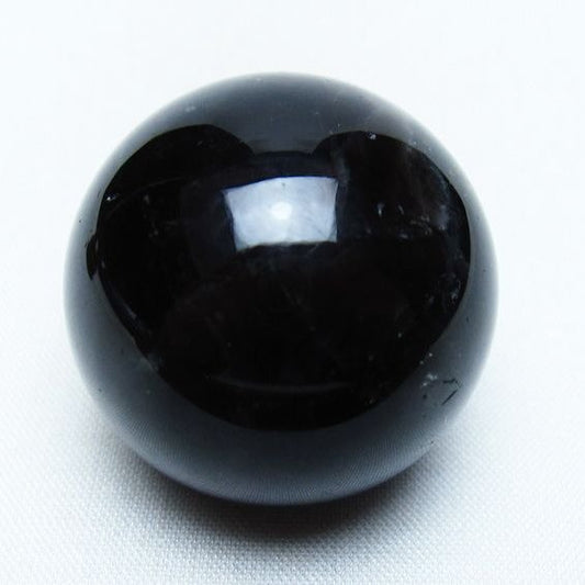 黒水晶 丸玉 34mm モリオン スフィア 置物 一点物 141-8227