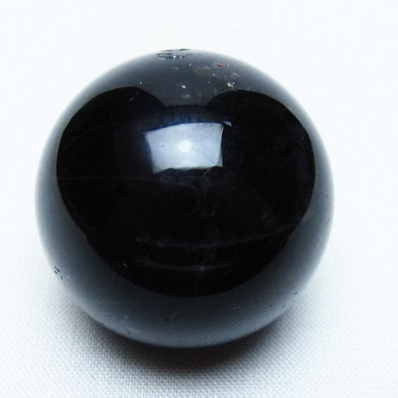 黒水晶 丸玉 34mm モリオン スフィア 置物 一点物 141-8231