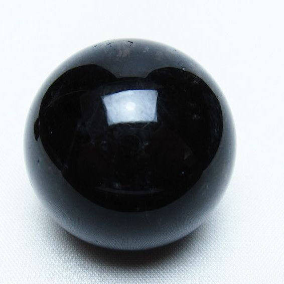 黒水晶 丸玉 35mm モリオン スフィア 置物 一点物 141-8232
