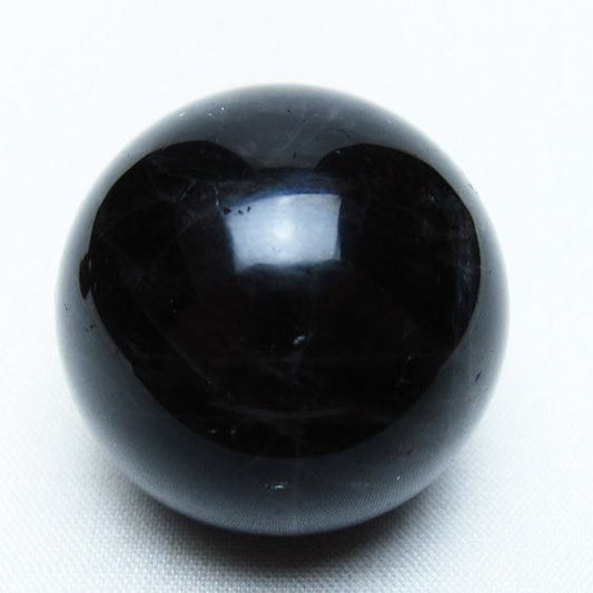 黒水晶 丸玉 34mm モリオン スフィア 置物 一点物 141-8234
