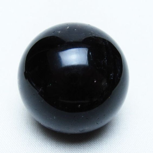 黒水晶 丸玉 34mm モリオン スフィア 置物 一点物 141-8236