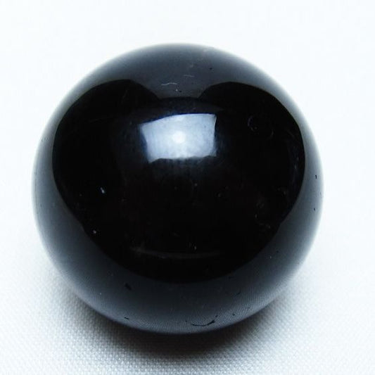 黒水晶 丸玉 34mm モリオン スフィア 置物 一点物 141-8237