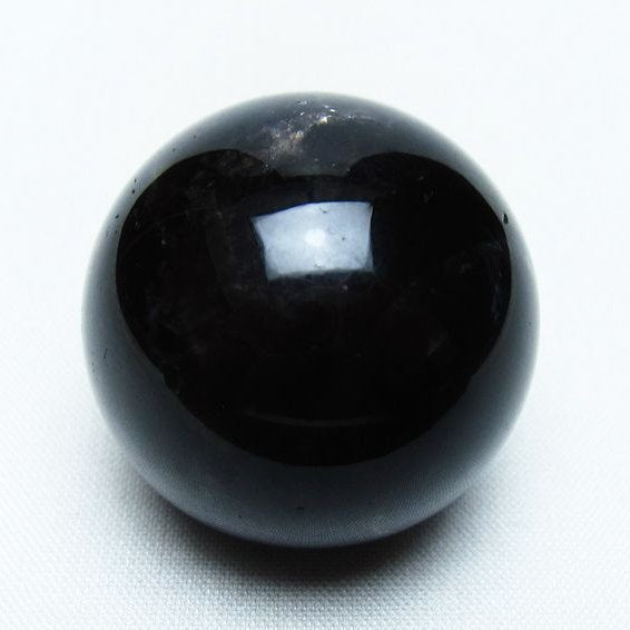 黒水晶 丸玉 34mm モリオン スフィア 置物 一点物 141-8238