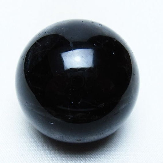 黒水晶 丸玉 34mm モリオン スフィア 置物 一点物 141-8241