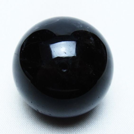 黒水晶 丸玉 34mm モリオン スフィア 置物 一点物 141-8243
