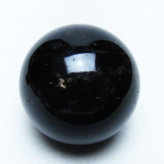 黒水晶 丸玉 34mm モリオン スフィア 置物 一点物 141-8244
