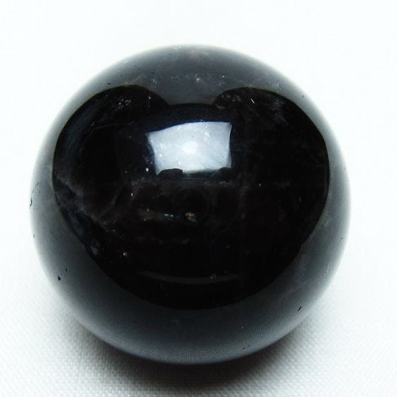 黒水晶 丸玉 34mm モリオン スフィア 置物 一点物 141-8246